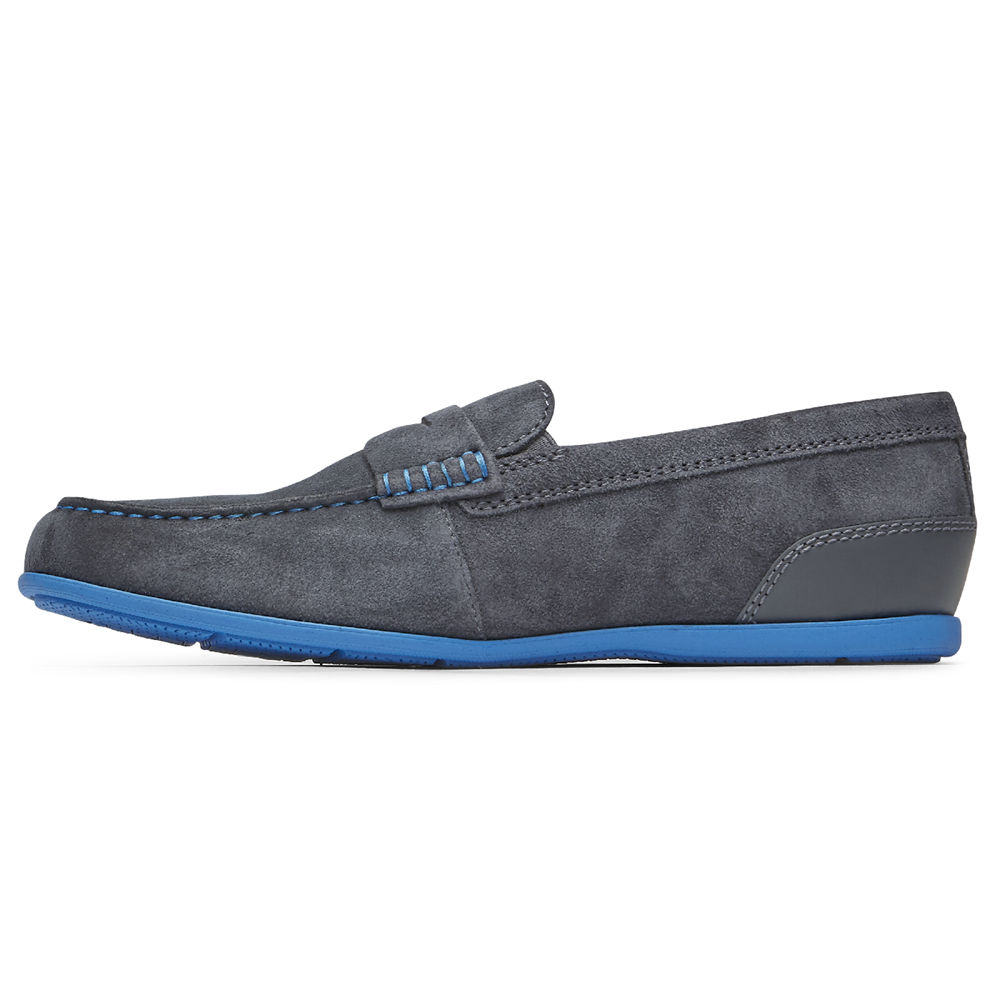 Slip-Ons Rockport Hombre Mexico - Malcom Penny Grises Oscuro - HGBCR0413